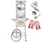 Olde Midway Movie Theater-Style Popcorn Machine Maker with Cart and 8-Ounce Kettle, Vintage-Style Popper on Wheels